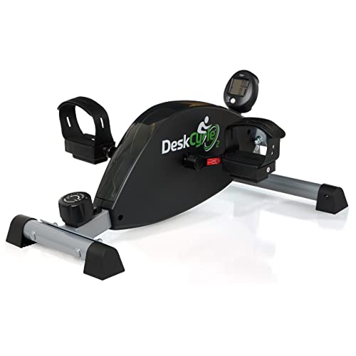 DeskCycle 2 Under Desk Bike Pedal Exerciser with Adjustable Leg – Mini Exercise Bike Desk Cycle, Leg Exerciser for Physical Therapy & Desk Exercise (Black)