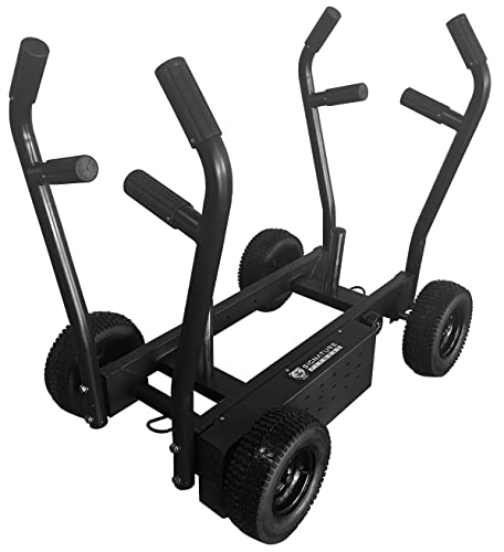 Signature Fitness SF-PS Sisyphos Push Sled – 8 Adjustable Levels of Resistance Plus Plate Loaded Weight Resistance, Black