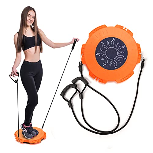 Ab Twister Board for Exercise Waist Twisting Disc with Resistance Band, Twisting Stepper for Aerobic Exercise, Full Body Toning Workout, Noise-Free, Home Gym Board Ab Exercise Equipment Disc (B)