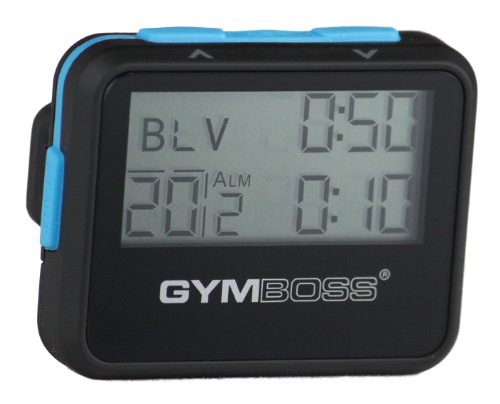 Gymboss Interval Timer and Stopwatch – Black/Blue SOFTCOAT