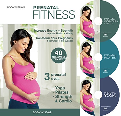 Prenatal Fitness (Deluxe 3 DVD Set – Prenatal Yoga, Pilates & Strength Training) Bonus Post-Natal Routines