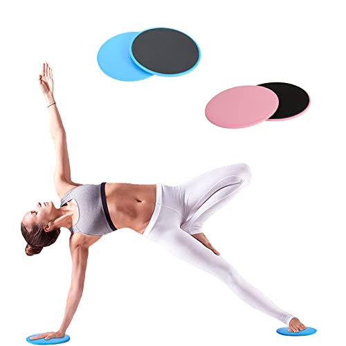Core Sliders for Working Out, 4 Pieces Gliding Discs Dual Sided Exercise Core Sliding Discs on Carpet Floor for Home Abs Glutes Workout Sport Fitness