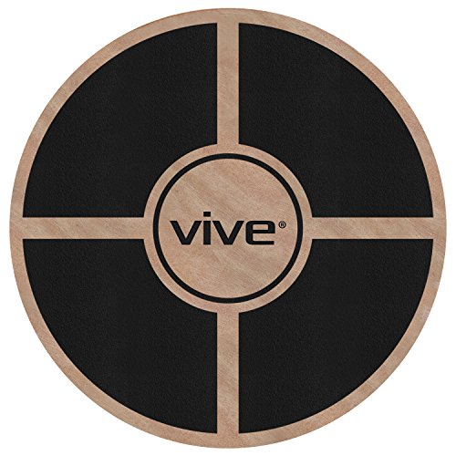 Vive Fit Balance Board – Wooden Self Balancing Wobble Platform – Wood Twist Trainer for Fit Abs, Arms, Legs, Core Tone, Surf, Skateboard, Gymnastics, Ballet, Exercise, Physical Therapy, and Kids