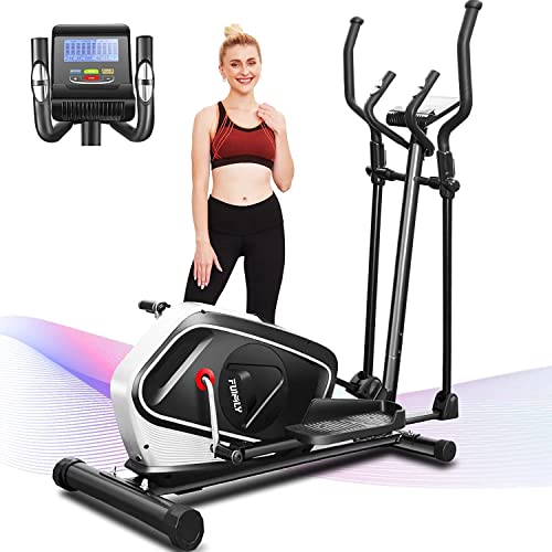 FUNMILY Eliptical Machine, Electric Elliptical Trainer with 16 Resistance Levels,Cardio Training for Home Office, Digital Monitor & Heart Rate Monitor, 390 LB Weight Elliptical training machines