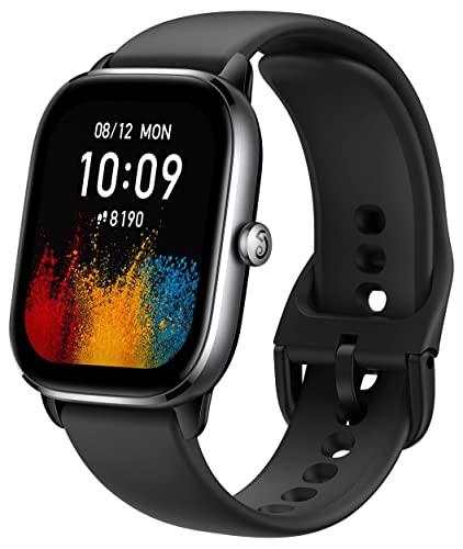 Amazfit GTS 4 Mini Smart Watch for Women Men, Alexa Built-in, GPS, Fitness Tracker with 120+ Sport Modes, 15-Day Battery Life, Heart Rate Blood Oxygen Monitor, Android Phone iPhone Compatible-Black