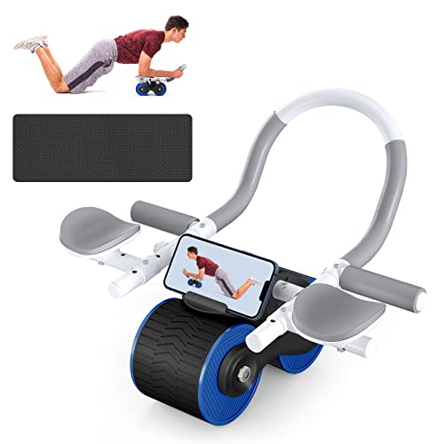 Automatic Rebound Abdominal Wheel, Elbow Support Rebound Abdominal Wheel, Ab Roller Wheel Core Workout Equipment for Beginners to Advanced Athletes