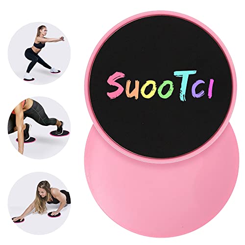 SuooTci Core Sliders for Working Out – 2-Pack Exercise Sliders Fitness Discs .Core Sliders for Yoga, Pilates, Gym, Home.