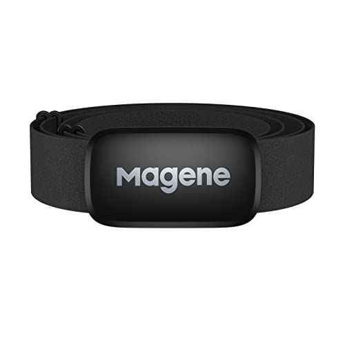 Magene H64 Heart Rate Monitor, Heart Rate Sensor Chest Strap, Protocol ANT+/Bluetooth, Compatible with iOS/Android APPs (New H64)