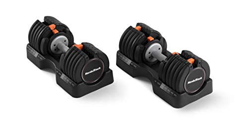 NordicTrack 55 lb Select-a-Weight Dumbbell Pair, Black
