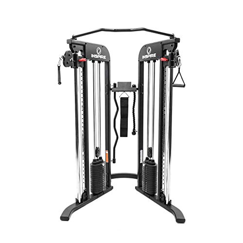 Inspire Fitness FTX Functional Trainer – Compact at Home Workout Machine with Accessories – Space Saving Design – Home Gym Cable Machine and Two 165 lb Weight Stacks