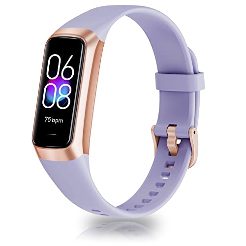 Zeacool Fitness Tracker, Heart Rate Monitor,Smart Watch with 1.10” AMOLED Touch Color Screen,5 ATM Waterproof Activity Trackers,Step Counter for Walking,Sleep Monitor for Women Men(Purple)