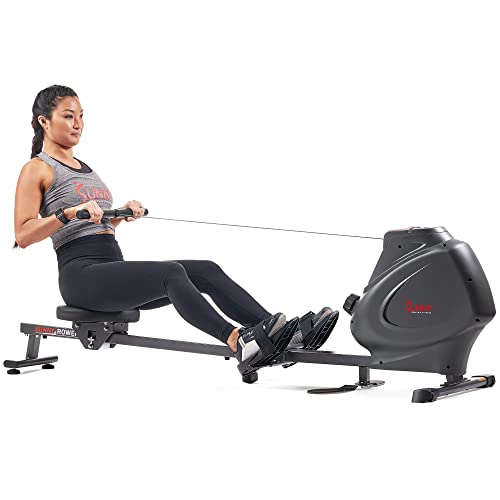 Sunny Health & Fitness Premium Magnetic Rowing Machine Interactive Rower with Optional Exclusive SunnyFit® App and Smart Bluetooth Connectivity