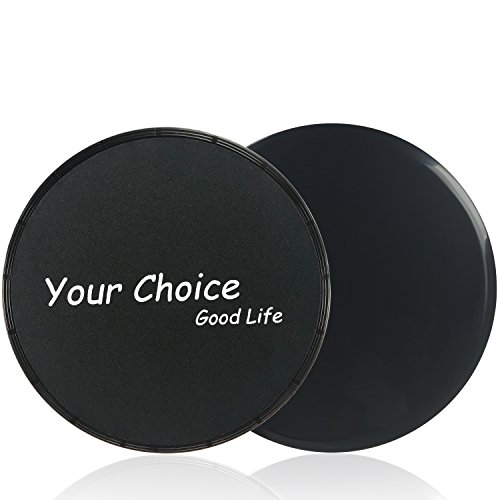 Your Choice Slider Fitbess Exercise Core Sliders Gliding Discs Abdominal Exercise Equipment, Color Black Set of 2