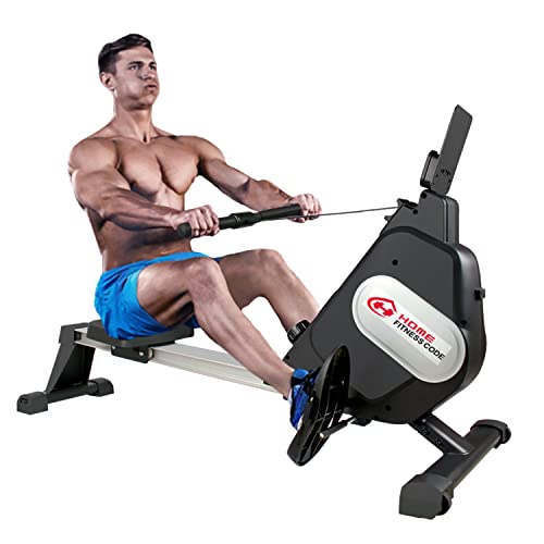Magnetic Rowing Machine 16 Level Adjustable Foldable Rower Machine Workout with Phone Holder for Home Gym Office 2022 New Model