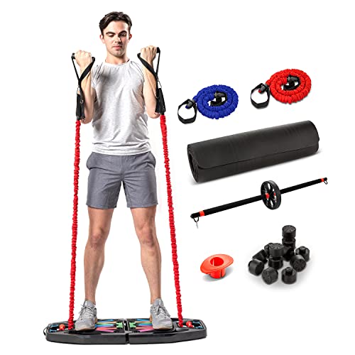 Lifepro Home Gym Portable Equipment – Strength Training, Resistance Equipment – Ab Workout Equipment for Home Workouts, Back Workout Equipment – Push Up Board, Fitness Equipment (12 Push-up Settings)