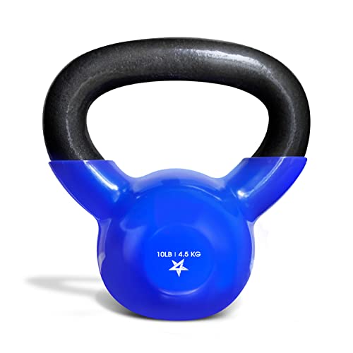 Yes4All Vinyl Coated Kettlebell Weights Set – Great for Full Body Workout and Strength Training – Vinyl Kettlebell 10 lbs