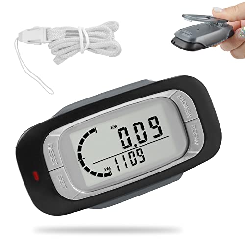 Pedometer for Walking Steps and Miles Clip On, Step Counter for Women, Removable Clip On Step Tracker for Seniors, Kids, Men