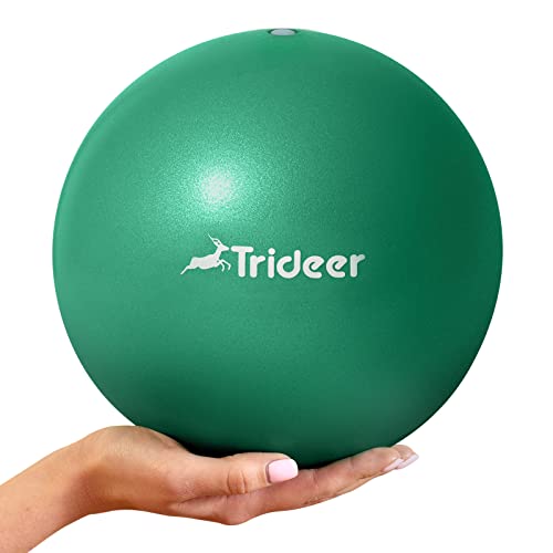 Trideer 9 Inch Pilates Ball Between Knees for Physical Therapy, Mini Exercise Ball – Yoga Ball, Small Workout Balls for Core Strength and Back Support (Green)