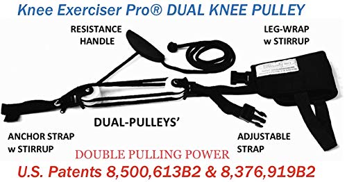 Knee Exerciser Pro Dual Knee Pulley: Knee Replacement Therapy , TKA, ACL & Knee Contracture Rehab, POLEA DE RODILLA