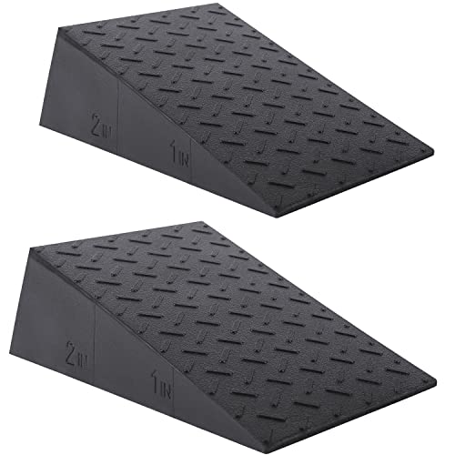 Folaps Squat Wedge Block for Heel Elevated Squat Weightlifting 2PCS Non-Slip Slant Board for Squats Large Squat Blocks Calf Stretcher Improve Mobility Balance and Strength Performance