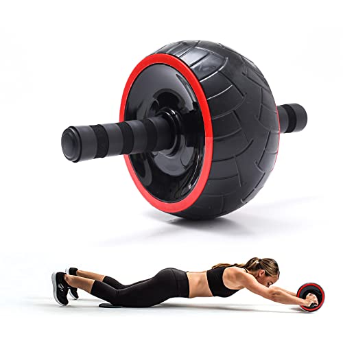 JSDAREN Ab Roller Wheel Abdominal Exercise Trainer for Abs Workout Equipment for Home Gym Office With Knee Pad Suitable For Men and Women