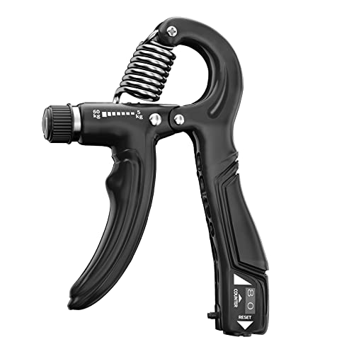 Longang Hand Grip Strengthener with Adjustable Resistance 11-132 Lbs (5-60kg), Wrist Strengthener with Counter, Forearm Gripper, Hand Workout Squeezer, Grip strength Trainer, Hand Grip Exerciser for Men and Women