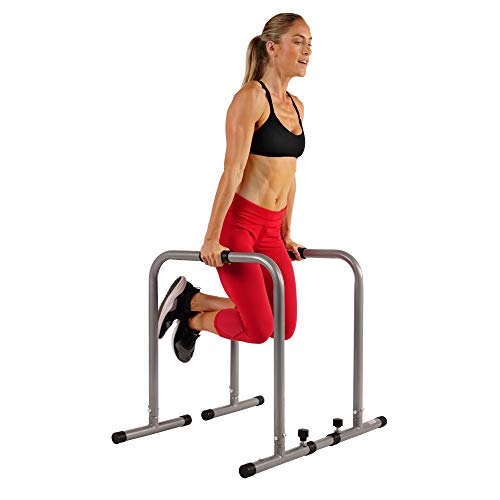 Sunny Health & Fitness SF-BH6507 Dip Station Body Press Parallel Bar with Adjustable Length and Foam Grips