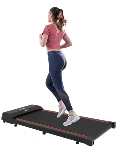 Under Desk Treadmill for Home Office Walking Pad Jogging Running Ultra Flat Slim Under Desk Fitness Workout Remote Control ZEXEL F2200