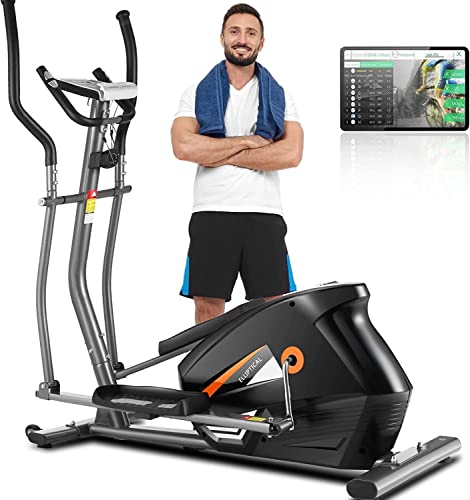 FUNMILY Elliptical Machines for Home Use, Elliptical Machine 390 lbs Weight Capacity with 10 Resistance Levels, Elliptical Training Machines with Upgraded APP and Hyper-Quiet Magnetic Driving System