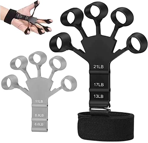SOYATER Finger Exerciser, Finger Strengthener,Grip Strength Trainer, Guitar Finger Strength Trainer, Hand Therapys and Training Device, 2023 New Grip Strength Trainer(2PCS))