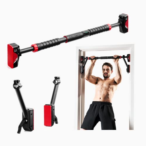 BLITZBFITZ Doorframe Pullup Bar | 880LBS Max Capacity Pull Up Bar for Door | Multipurpose Doorway Pull Up Bar | Pull Up Bar for Doorway 30.9”-38.6’’ Width | Non-Slip Chin Up Bar Doorway No Screws