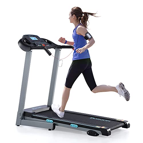 BORGUSI Treadmill with Manual Incline and Bluetooth Speaker, 2.5HP/8.5MPH Folding Electric Treadmill with 15 Preset Programs Running Machine with Large LCD Display, Easy Assembly for Home Use