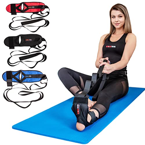 Starktape Foot and Leg Stretcher. Stretching Strap Loops for Plantar Fasciitis, Heel Spurs, Foot Drop, Hamstring, Quads. Improve Strength, Stretches, Achilles Tendonitis Stretch and Calf Pain Relief