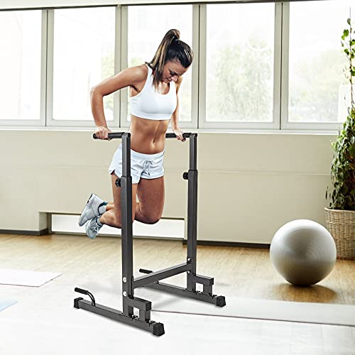 Dporticus Multi-Function Dip Station Home Gym Dip Stand Dip Bar,Adjustable Height Body Exercise Equipment Strength Training