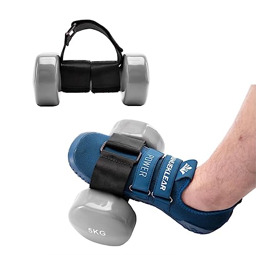 MANUEKLEAR Adjustable Foot Ankle Dumbbell, Foot Weight Lifting Shoe Attachment, Feet for Booty Workouts, Kickbacks, Leg Extensions, Strength Training (Pair)