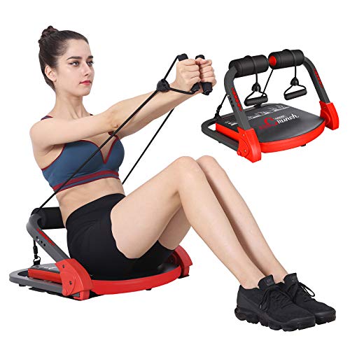 MBB Ab Crunch Machine,Exercise Equipment For Home Gym Equipment for Strength Training with Resistance Bands, Abs and Total Body Workout,Sole Brand and Patent Owner(Red)