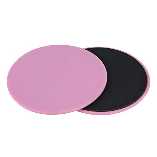 Keenso 2PCS Double Sided Gliding Discs for Keen Workout Fitness Core Slider Sport Full Body Workout(Pink)