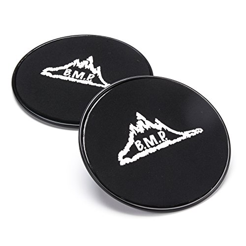 Black Mountain Products Core Exercise Sliders Gliding Discs (Set of 2), Black