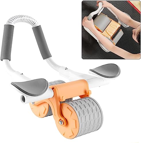 Automatic Rebound Ab Abdominal Exercise Roller Wheel, 2023 New abs roller wheel core exercise equipment, Automatic Rebound Abdominal Wheel, for Men Women (Orange)