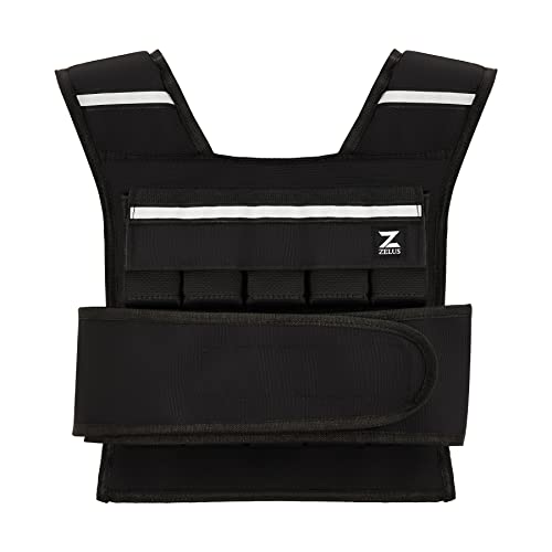ZELUS 1-45lb Weighted Vest with Adjustable Weights for Exercise, Weight Vest for Men, Workout Vest for Home Workouts Cardio Strength Training Weight Loss