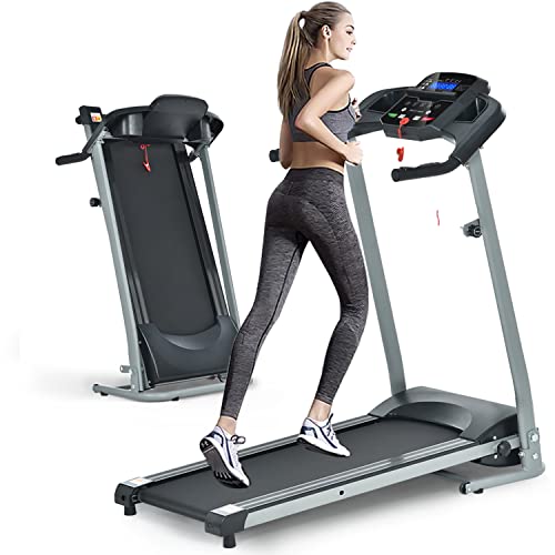 Home Foldable Treadmill with Incline, Folding Treadmill for Home Workout, Electric Walking Treadmill Machine 15 Preset or Adjustable Programs 250 LB Capacity MP3