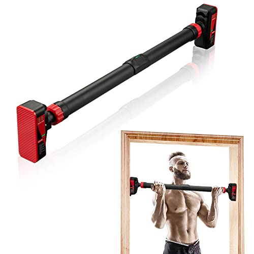 Pull Up Bar for Doorway, Strength Training Pull-up Bars, Chin Up Bar, No Screws, With Level Meter and Adjustable Width for Home Gym Upper Body Workout, No Installation Required, Max Load 440 LBS