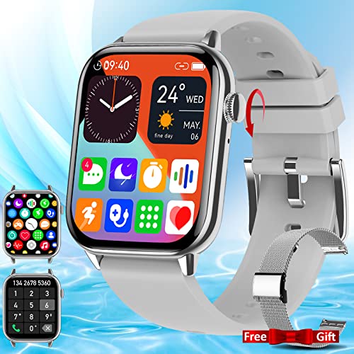 Smart Watch for Men Women(Make/Answer Call),Updated 1.9″ Fitness Watch with Blood Pressure Heart Rate Monitor HD Large Screen Bluetooth Phone Watch IP67 Waterproof Smartwatch for Android iOS Phones