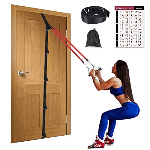 Door Anchor Strap for Resistance Bands, Multi Point Door Anchor, Heavy Duty Door Anchor for Exercise Bands, Control Track for Resistance Bands, Door Anchor Attachment, Easy to Install