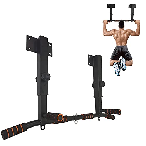 BDL Joist Mount Pull Up Bar, Heavy Duty Chin Up Bar Ceiling Mount for Home Gym Strength Training Equipment, Multifunctional Chin Up Bar Joist Mount, 4 Levels of Height Adjustment
