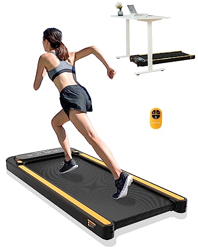 Under Desk Treadmill, 2 in 1 Walking Pad Treadmill with Remote Control for Home and Office, 2.25HP Portable Treadmill for Walking and Jogging