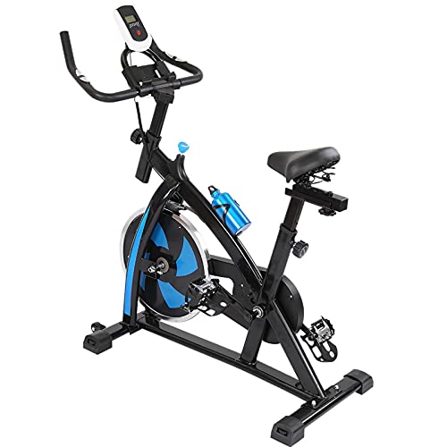 Exercise Bike, Stationary Indoor Cycling Bike for Home, Smart Bluetooth Spin bike LCD Monitor & Ipad Holder for Cardio Workout Cycle Bike Fitness Machine (Blue, One Size)