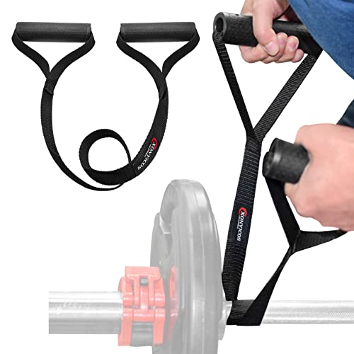 XonyiCos Gym Portable T Bar Row Straps Handle for Olympic Bars Barbell Grips Landmine Attachments Home Gym Equipment for Build Arm Shoulder Back Muscles, Strength Training Equipment Accessories