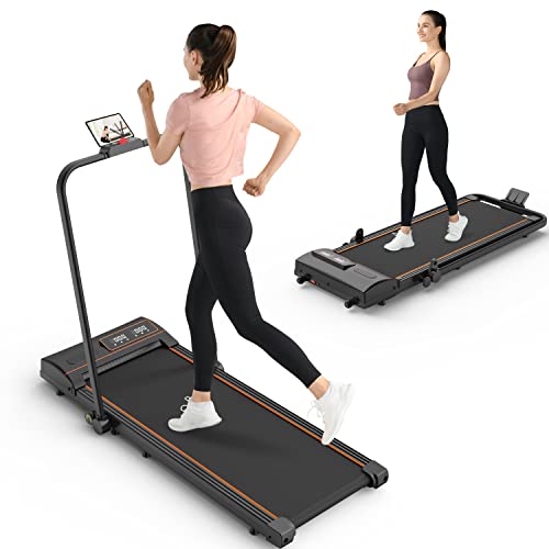 Under Desk Treadmill 2 in 1 Walking pad Folding Electric Treadmill Walking Jogging Running Machine for Home Office with Remote Control