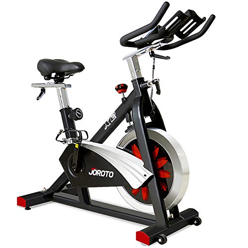 JOROTO Belt Drive Indoor Cycling Bike with Magnetic Resistance Exercise Bikes Stationary (300 Lbs Weight Capacity) (Updated)